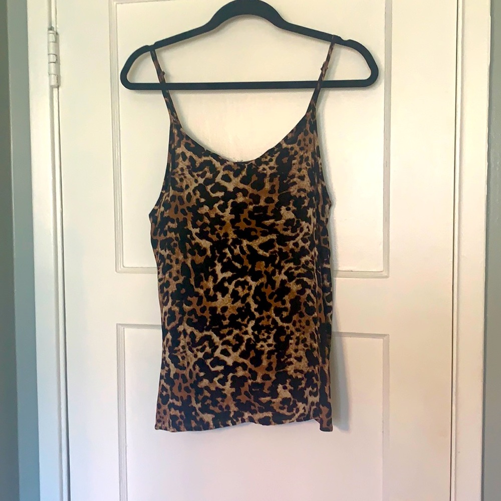 Animal print spaghetti strap cami
